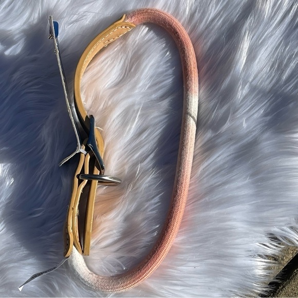 NWT Youly Faux Leather & Rope Tie Dye Dog Collar Size Medium 15”-18” - Picture 6 of 15